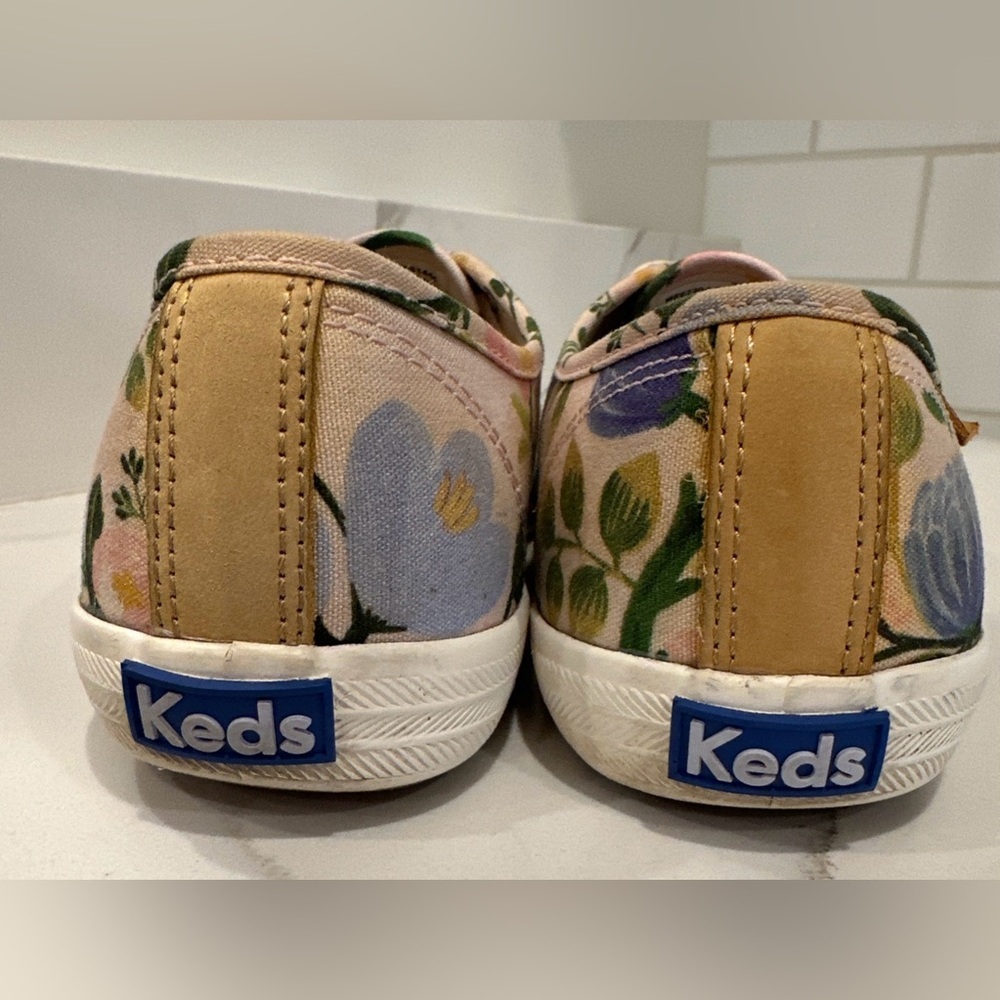 Keds X Rifle Paper Co Champion Garden Party Pink Floral Lace Up Sneakers 7.5 - Picture 7 of 15